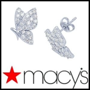 Macy's Cubic Zirconia Butterfly Stud Earrings